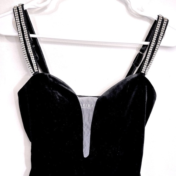 AKIRA Black Bodysuit with Silver Straps - Picture 9 of 16